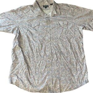 Panhandle Men's Casual Button Down Shirt - Multicolor Pattern XXL